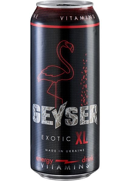 Енергетичний б/а напій Geyser Exotic 0.5 л з/б